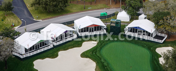 golf tournament tent and flooring solutions